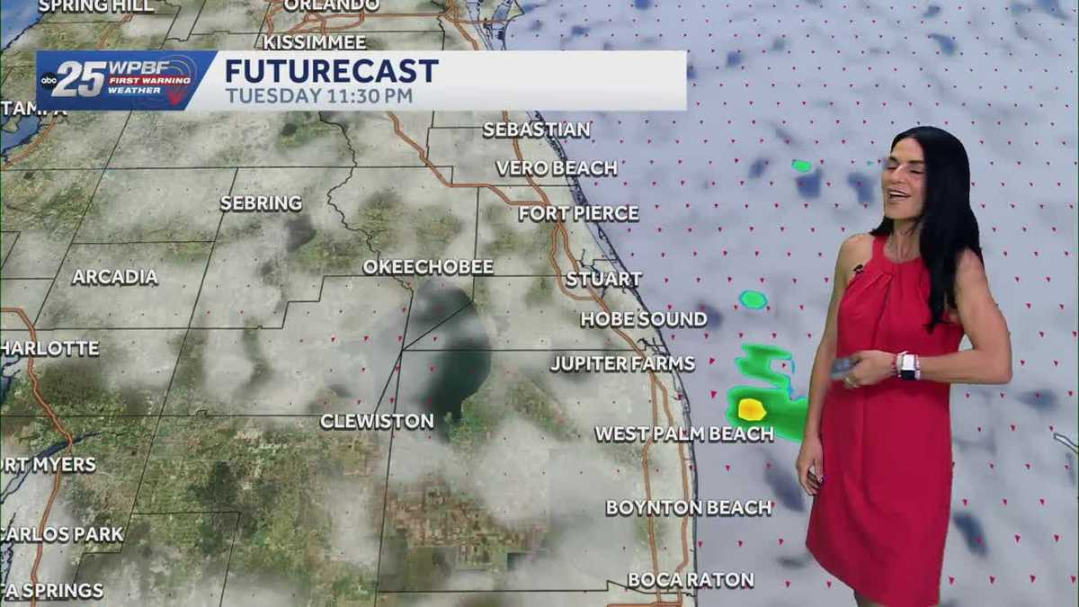 Hot & humid; Increased in tropical moisture early week