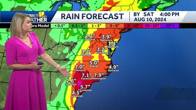 Hot again Tuesday in Maryland, showers in forecast