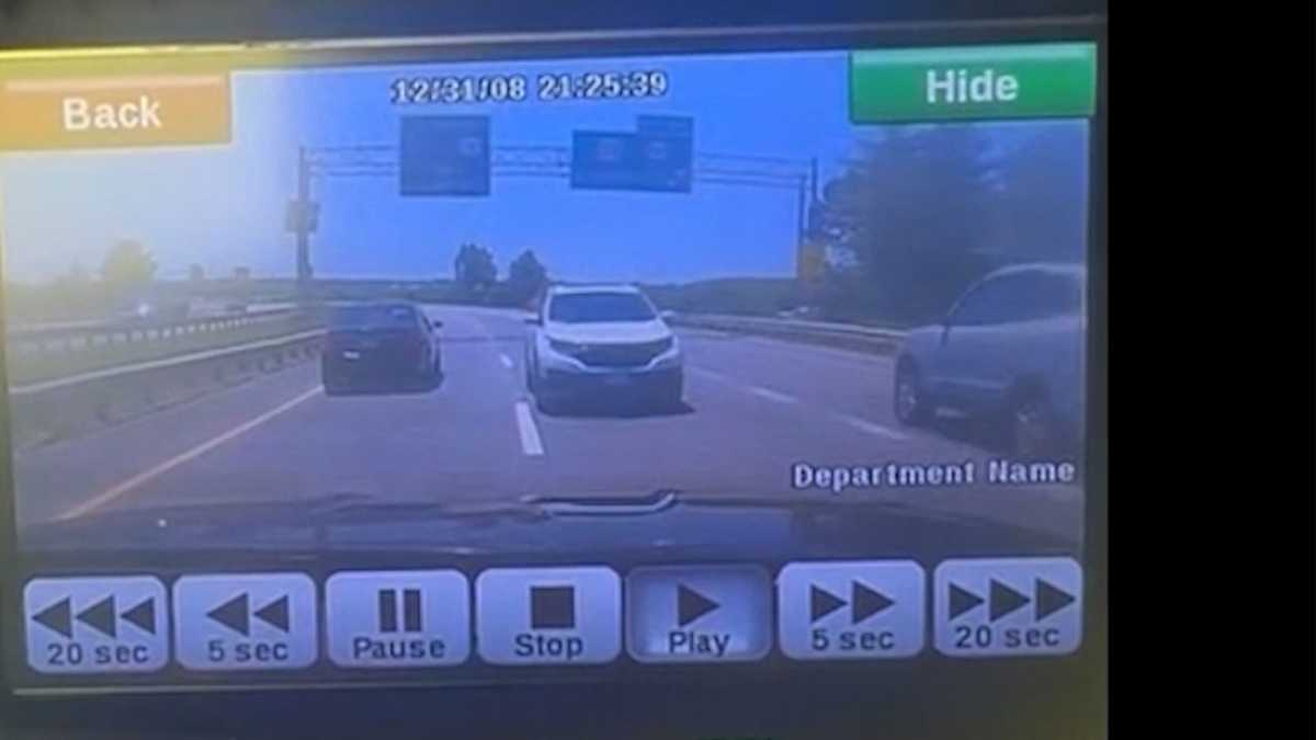 Dash cam video shows wrong-way driver on Interstate 295