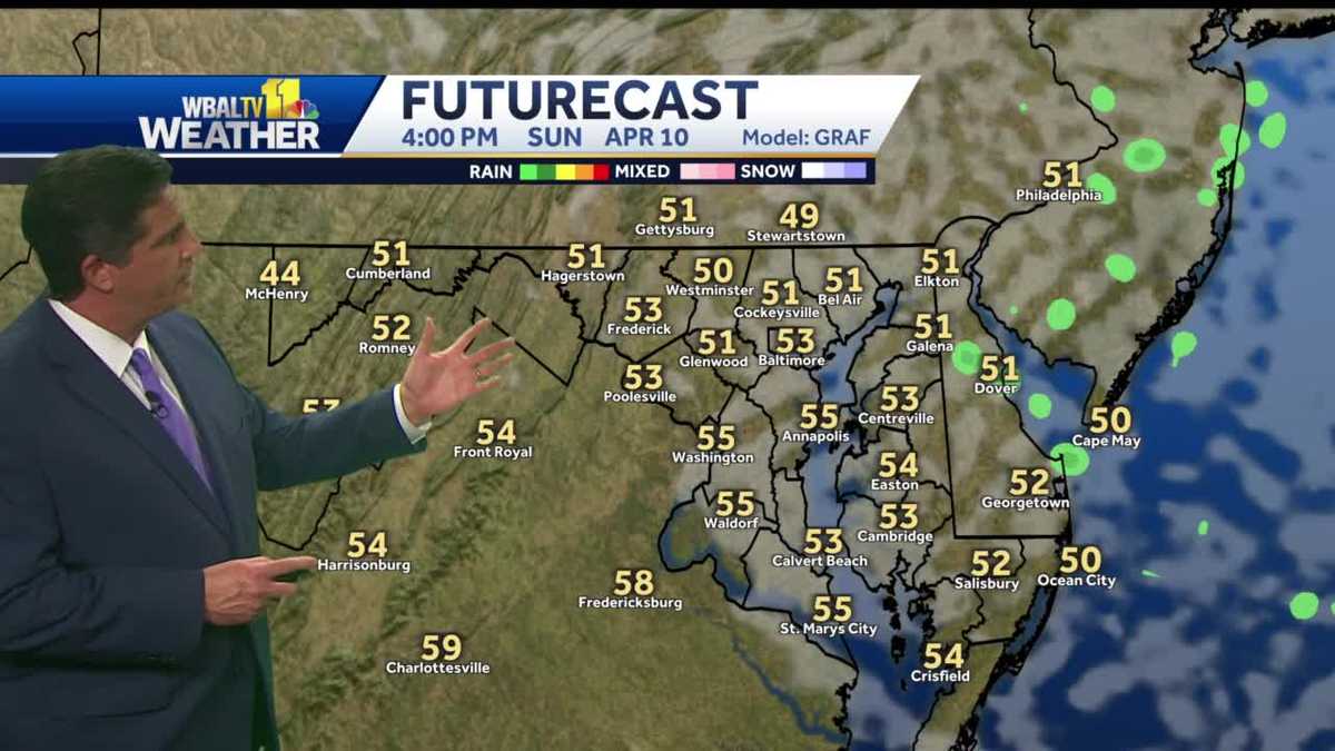 Breezy, cool, mix of sun and clouds Sunday