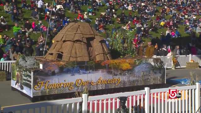 Plimoth Patuxet's wetu float in Plymouth's 2021 Thanksgiving parade - Vimarsana News
