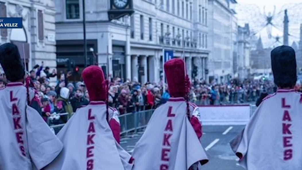Palm Beach Lakes High School band performs in London's New Year's Day Parade
