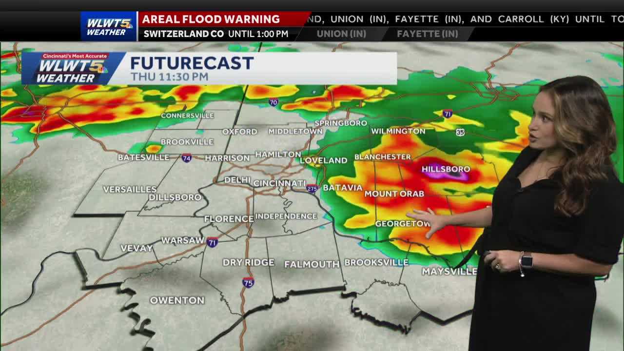 Rounds of storms and heavy rain possible for Cincinnati tonight into Friday morning, Meteorologist Sabrina Bates says
