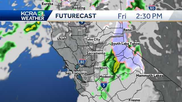 More rain and snow moving into Northern California Friday