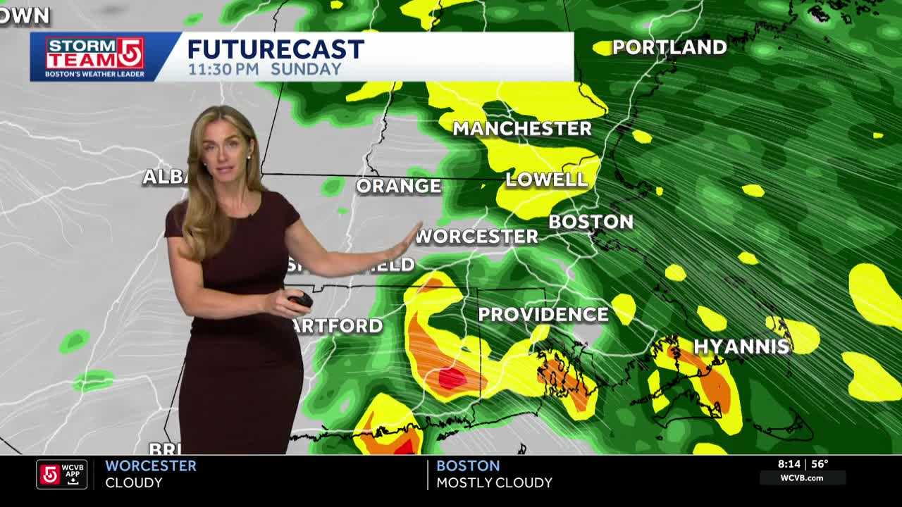 Video: Clouds increase ahead of Sunday rain