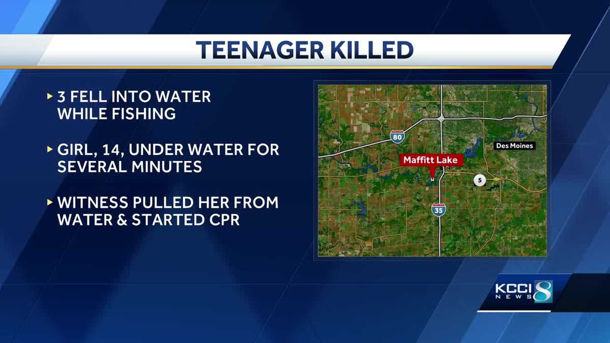 14-year-old girl dies after falling into the water at Iowa lake