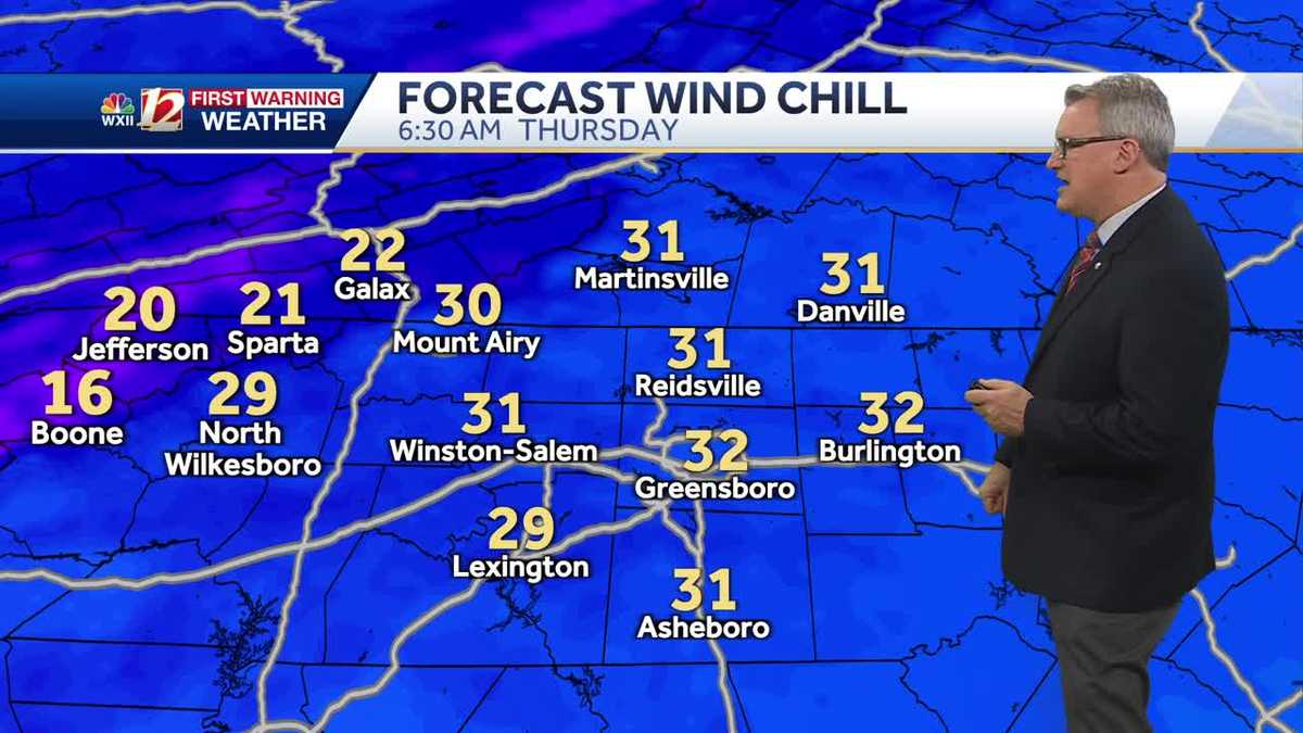 WATCH: Passing Triad showers, turning windy and much colder - WXII
