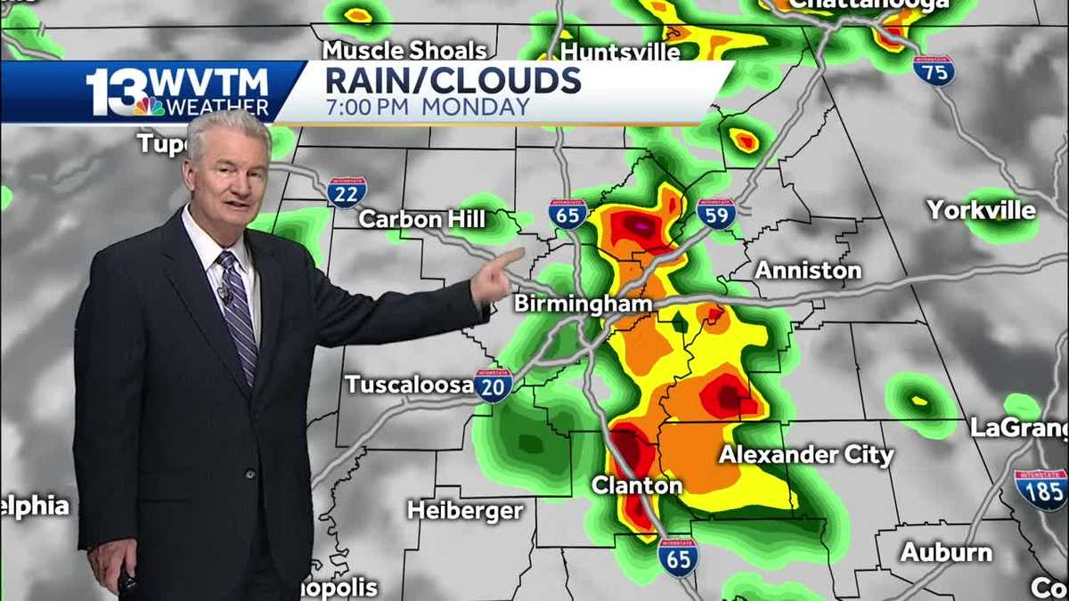 Scattered showers, thunderstorms on Tuesday