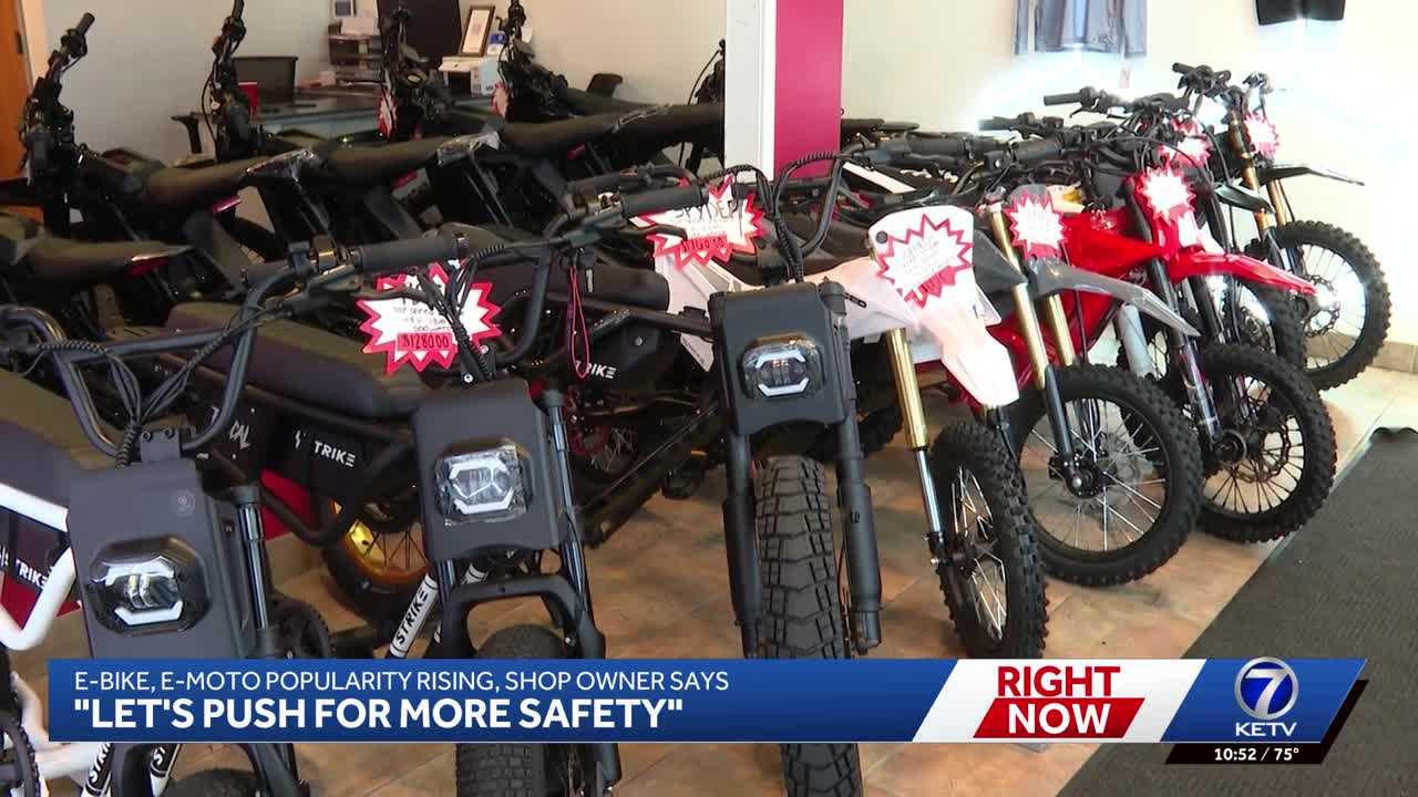 Omaha shop owners says E-bikes, E-motos are growing in popularity