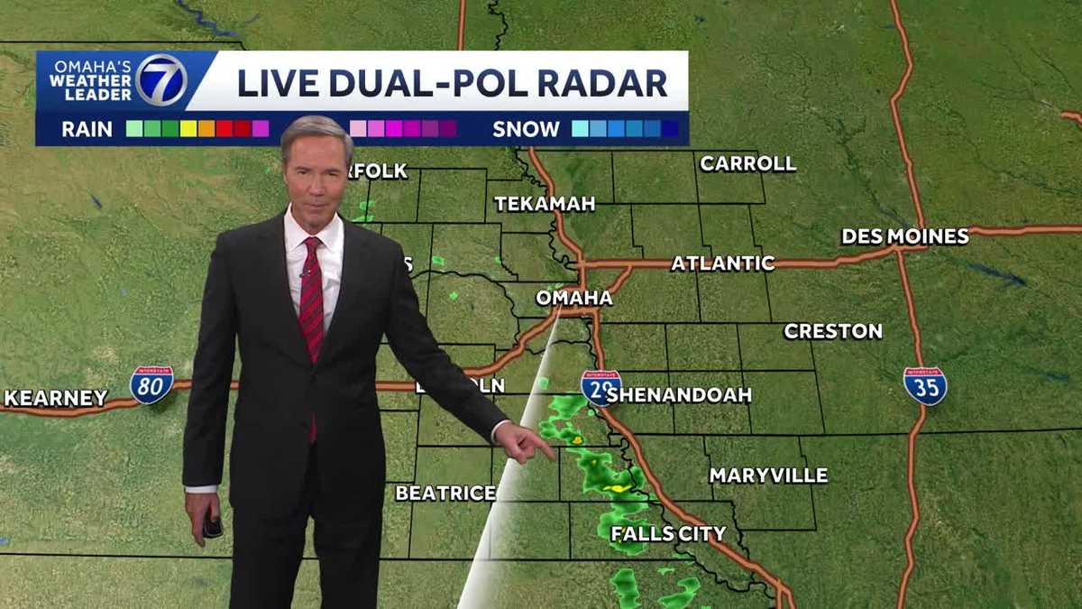 A few sprinkles overnight near Omaha