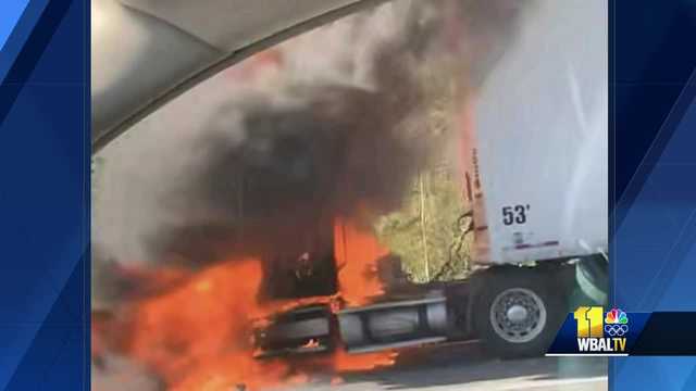 Fiery tractor-trailer crash shuts I-95 in Harford County - Vimarsana News