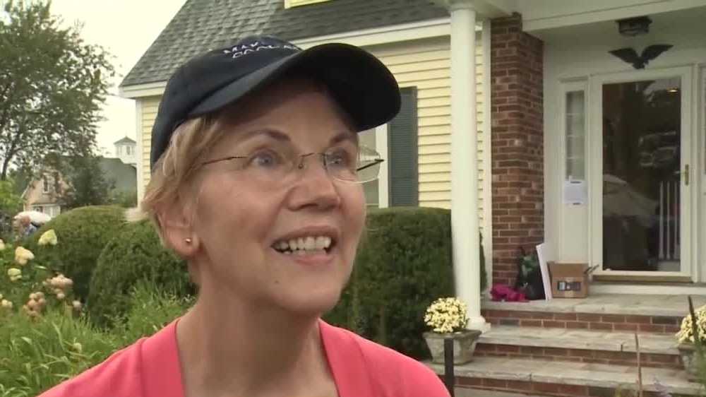 Elizabeth Warren holds house party in Hampton Falls