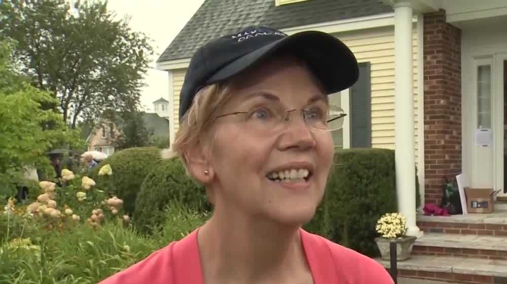 Elizabeth Warren holds house party in Hampton Falls