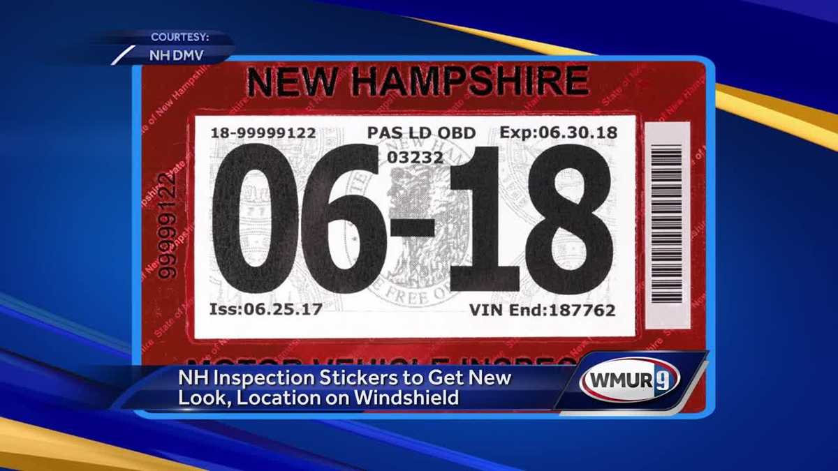 NH inspection stickers to get new look, new location on windshield