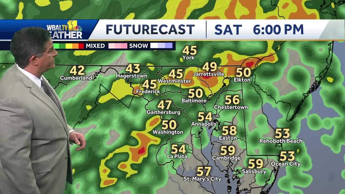 Heavy rain and wind gusts stay for the weekend
