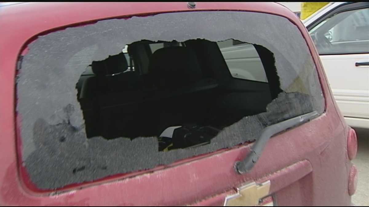 Police search for vandals who shot out car windows