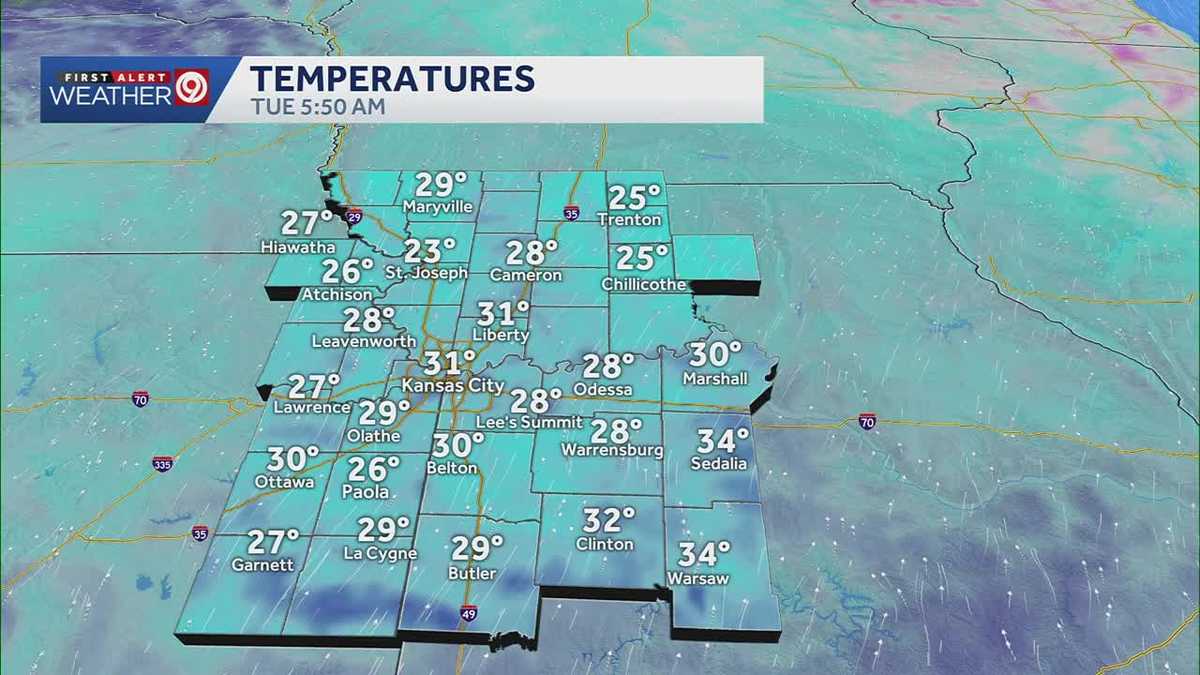 Temperatures climb into 50s today