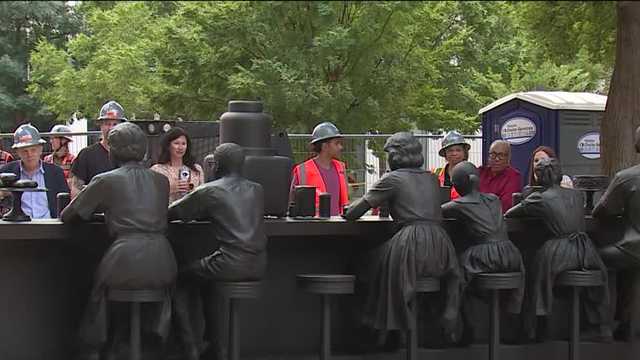 Oklahoma City unveils sculpture honoring 1950s sit-ins against segregation