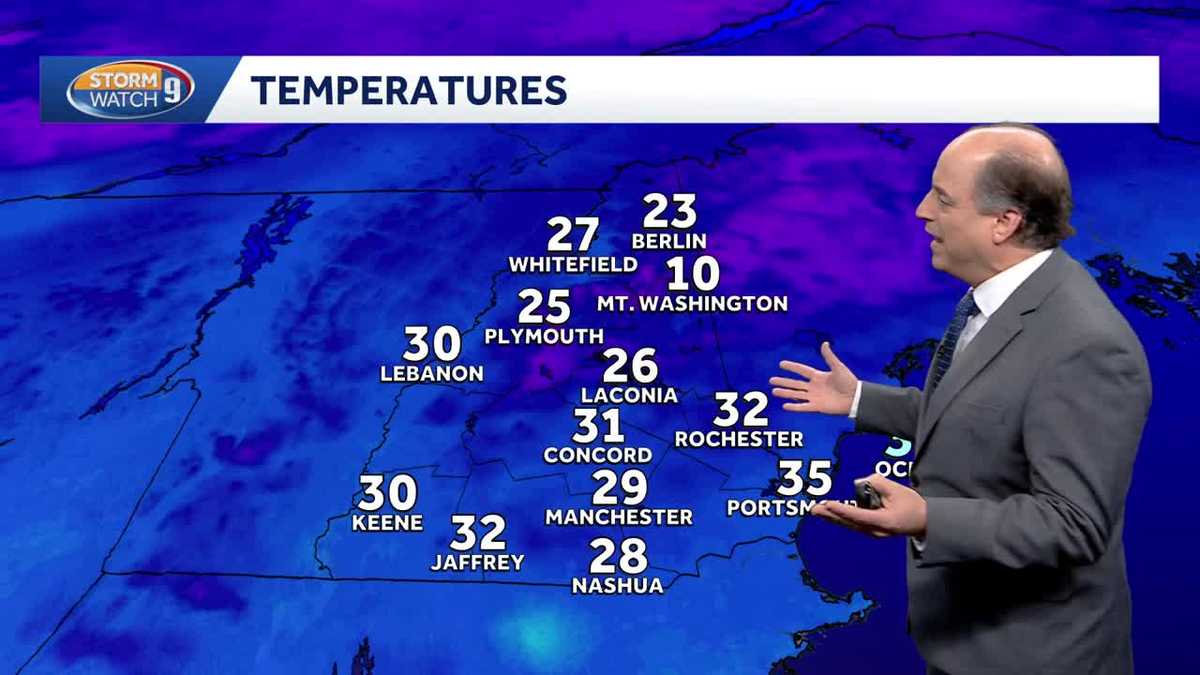Video: Quick snow showers before drier weather in New Hampshire
