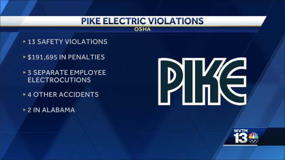 Pike Electric penalized OSHA safety violations lineman safety