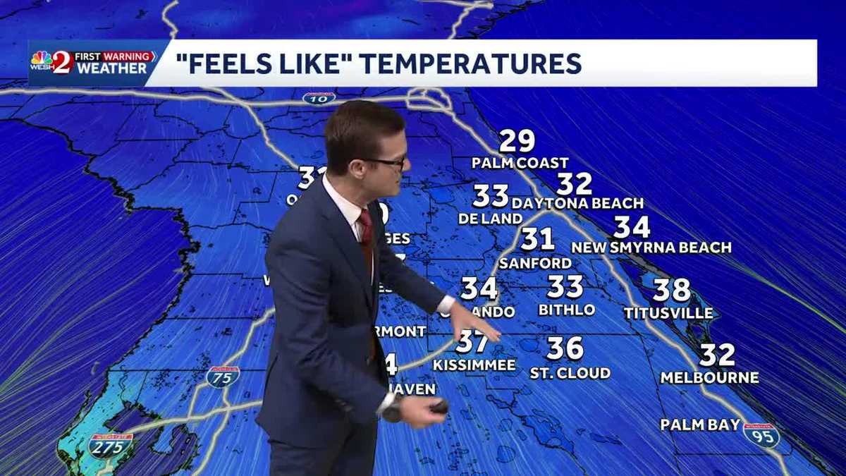 Bitter cold morning temps, chilly afternoon for Central Florida