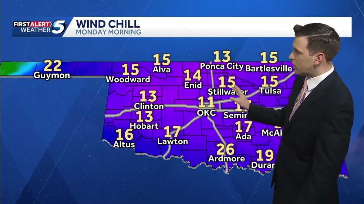 TIMELINE: Frigid temperatures across Oklahoma before warmup later this week
