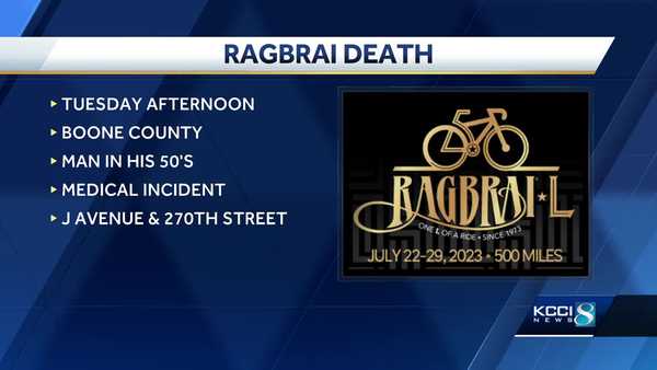 man dies after medical emergency during ragbrai