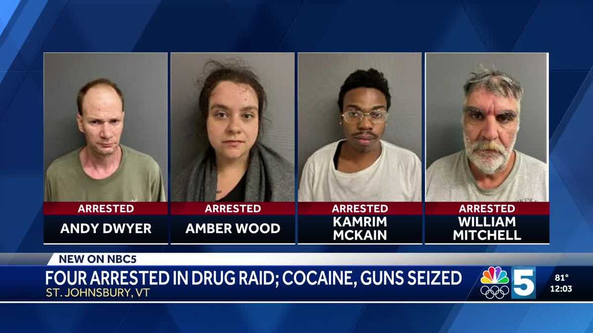 Four arrested on drug charges following bust in St. Johnsbury