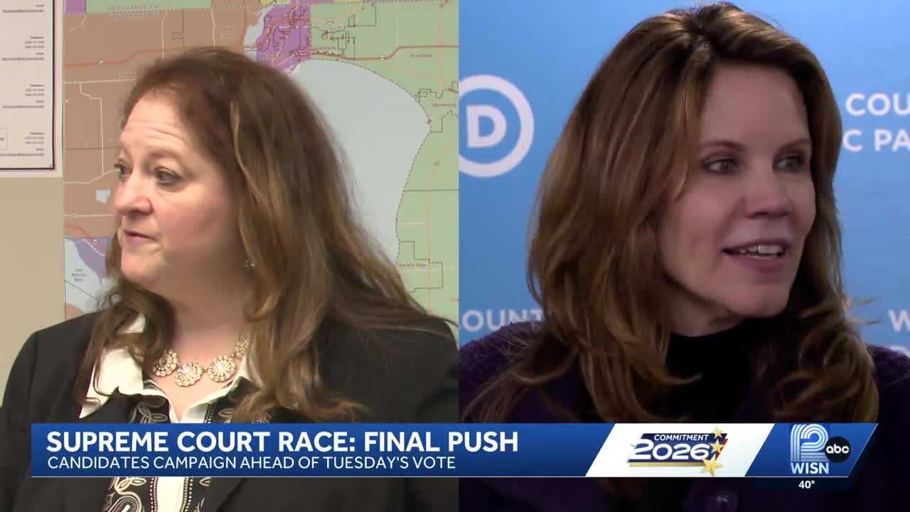 Wisconsin Supreme Court candidates make final campaign stops ahead of election day