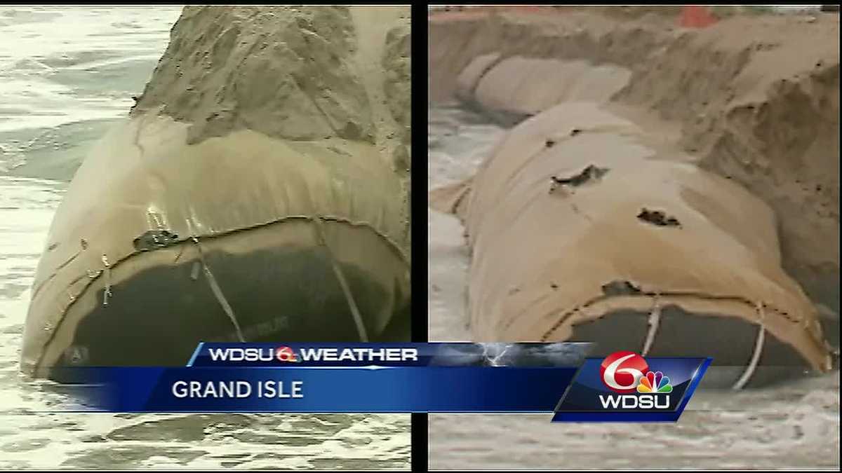 More damage to levee in Grand Isle after storms
