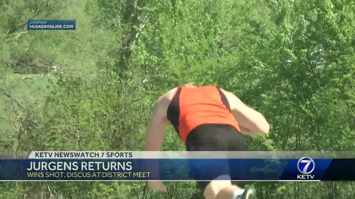 Cam Jurgens wins shot put and discus