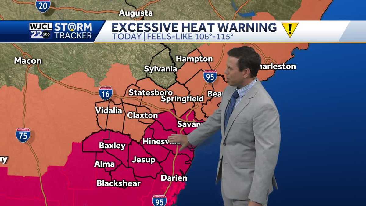 Very hot with feels like near 110˚ and PM severe storms possible - WJCL