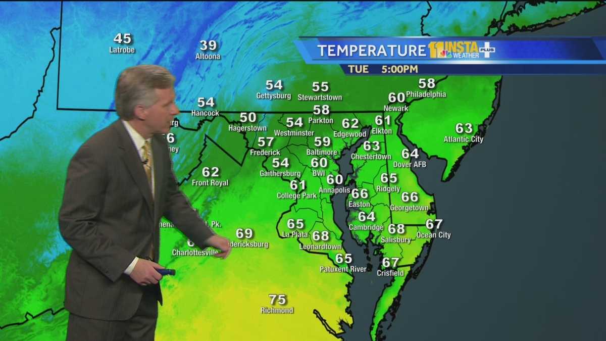 Drop in temperatures coming Wednesday