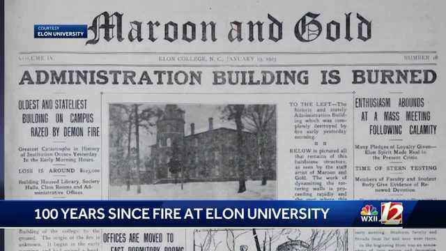 Elon University commemorates 100th anniversary of campus fire with year of events - Vimarsana News