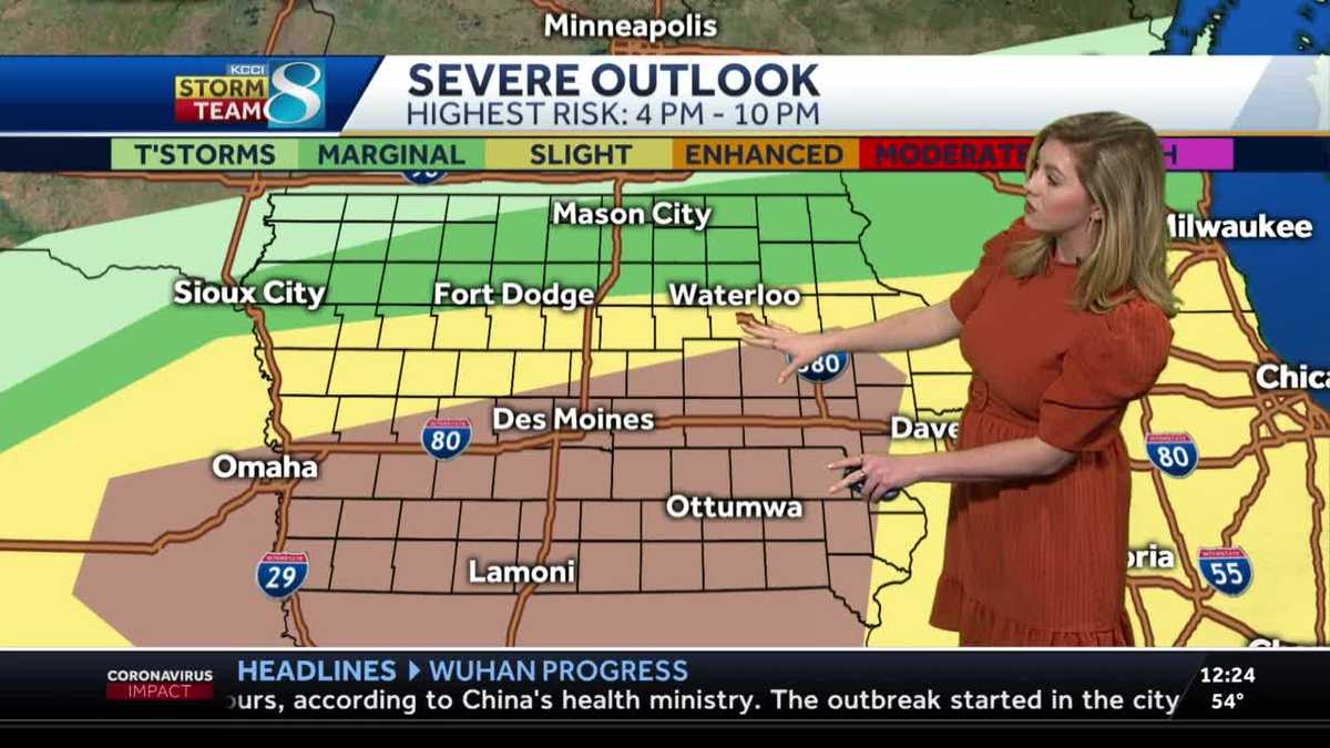 Severe weather enters central Iowa this afternoon