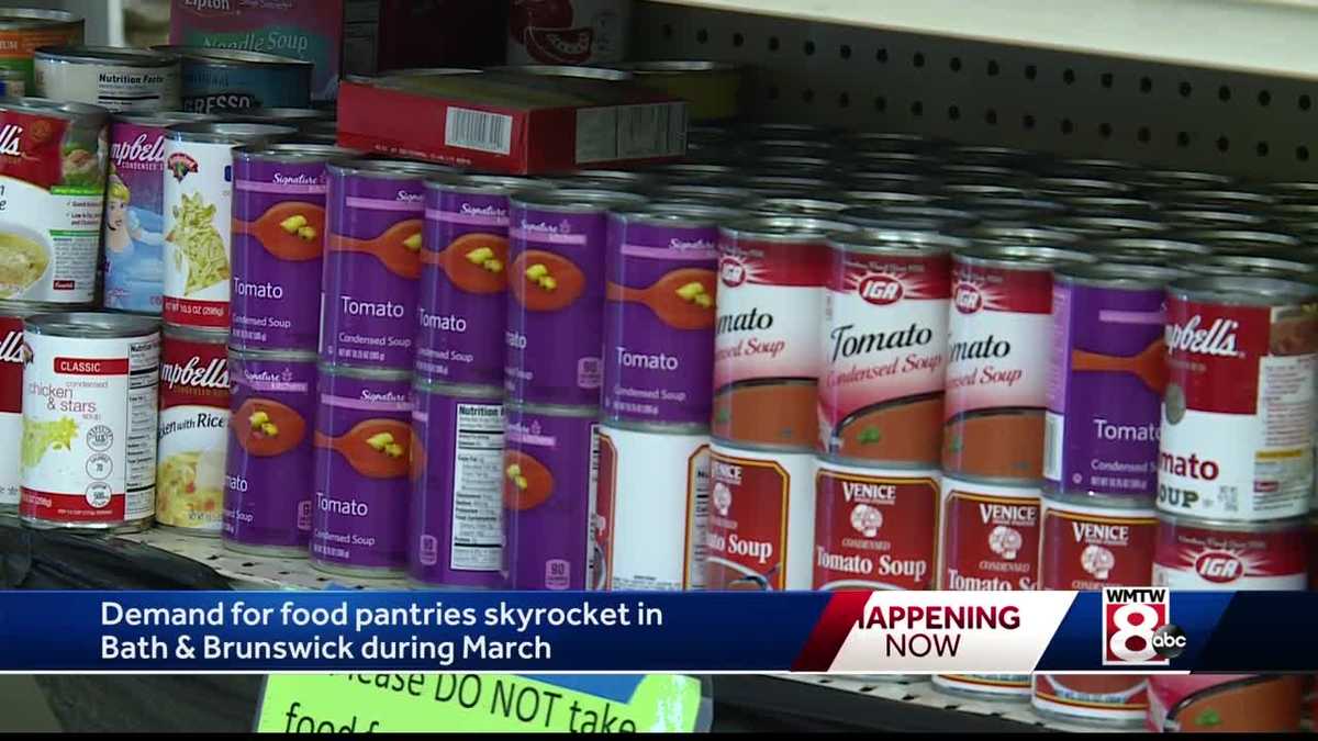 Maine food pantries see rise in demand during March