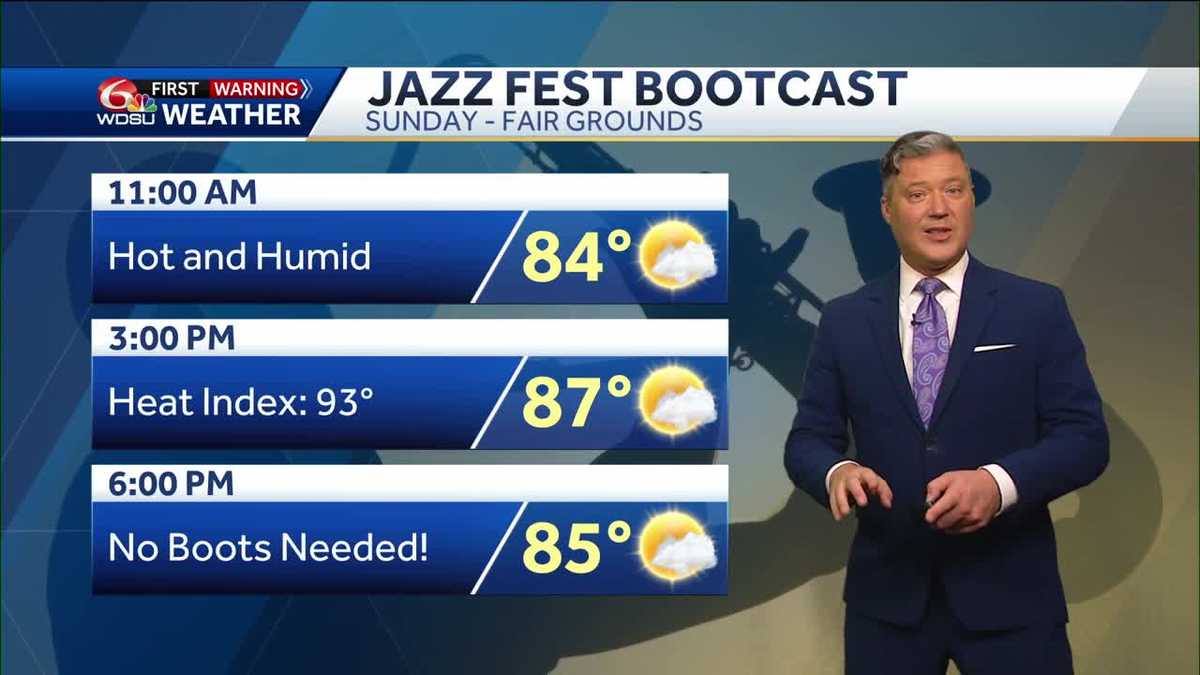 New Orleans weather forecast rain chances flood risk high temp
