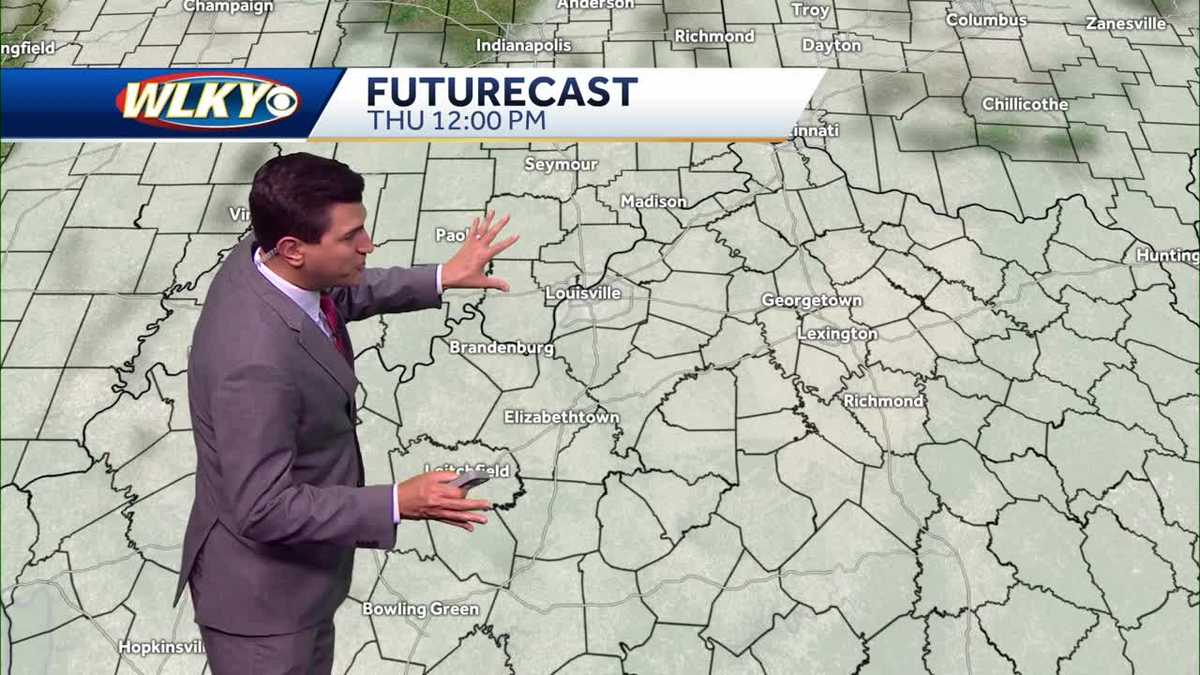 Mostly cloudy and cooler Thursday