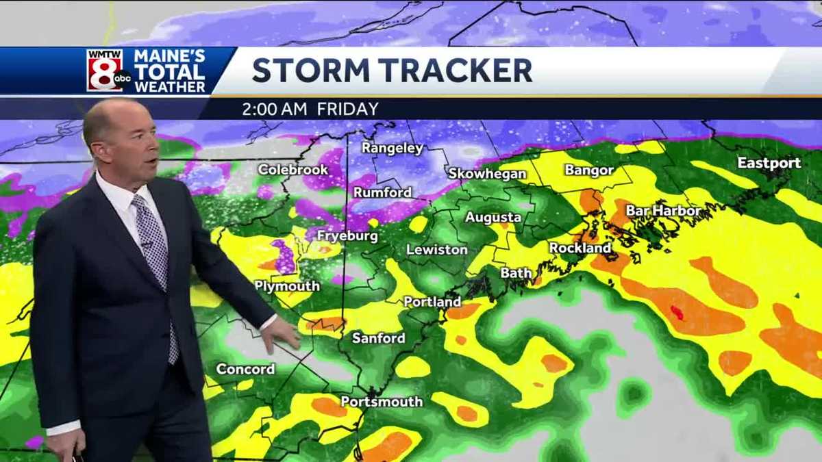 Heavy rain and mountain snow through the night