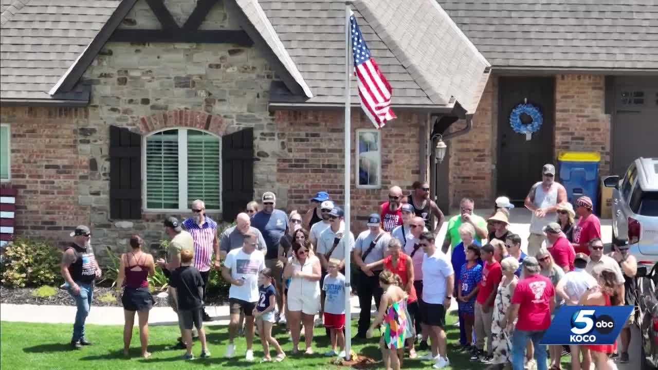 Oklahoma nonprofit installs flagpoles to honor veterans