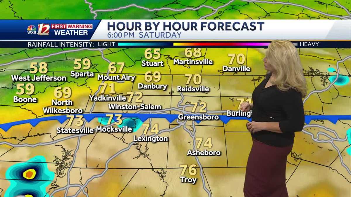 Warm 70s and stray showers possible Saturday in North Carolina