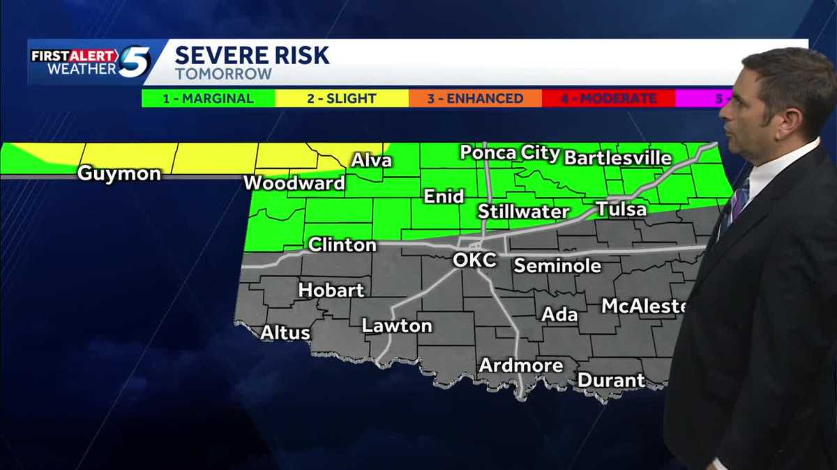 TIMELINE: Severe storms could bring damaging winds to northern Oklahoma Thursday