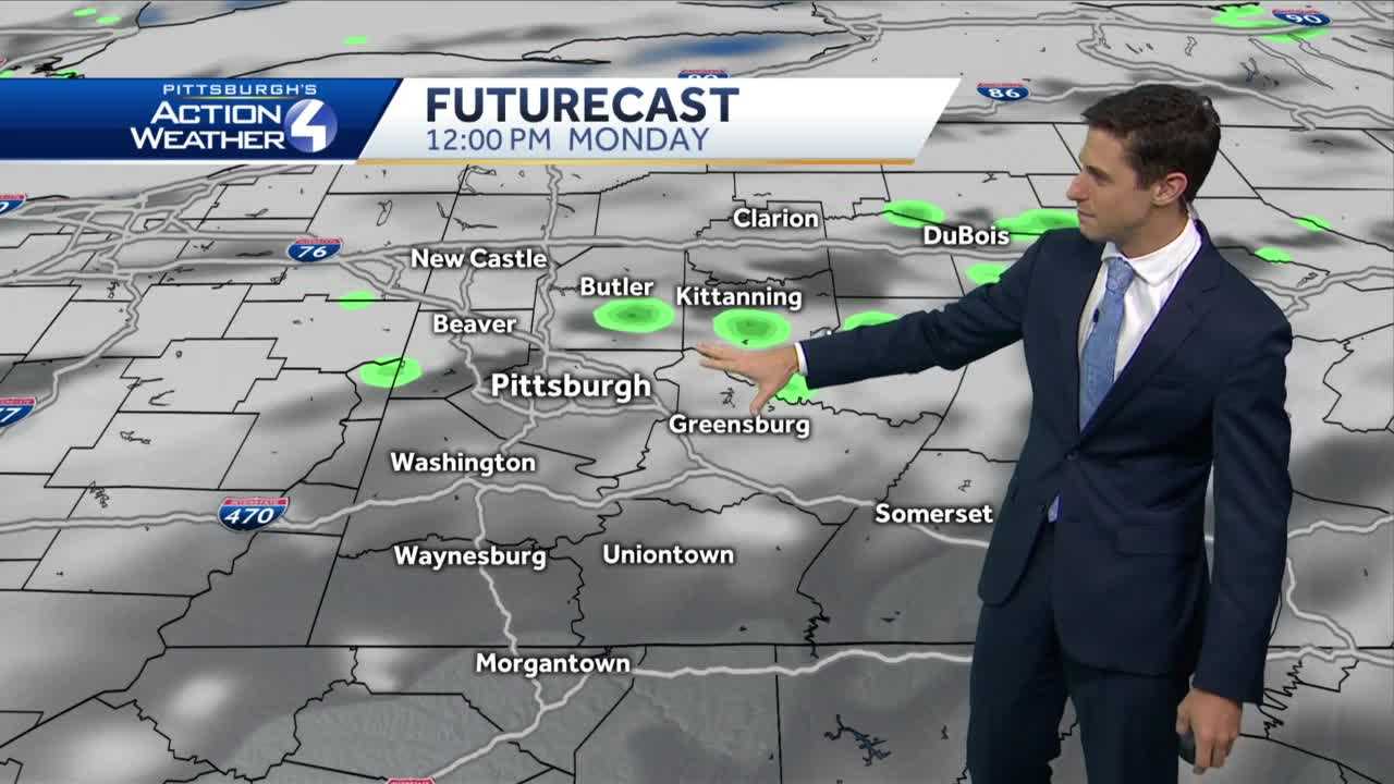 Cloudy Tonight, Scattered Showers Monday