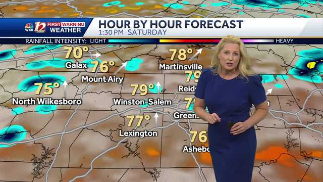 Rain & Severe Storm Risks Saturday Afternoon  in North Carolina