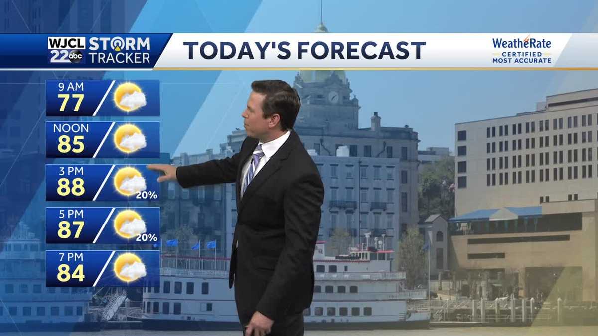 Spotty showers next few days and hot weather in the forecast - WJCL