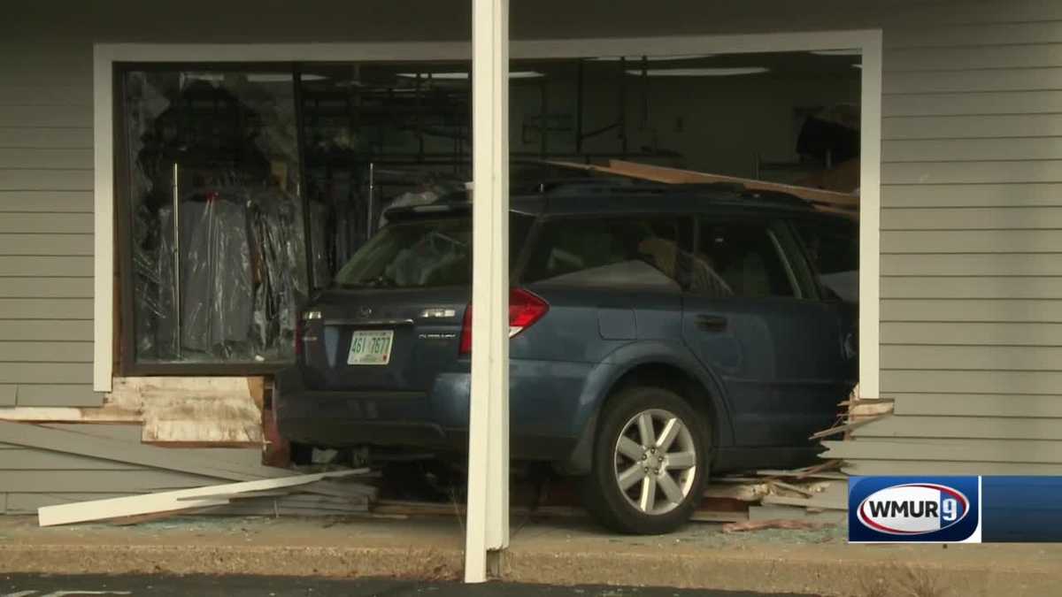 Car careens into dry cleaning business in Derry