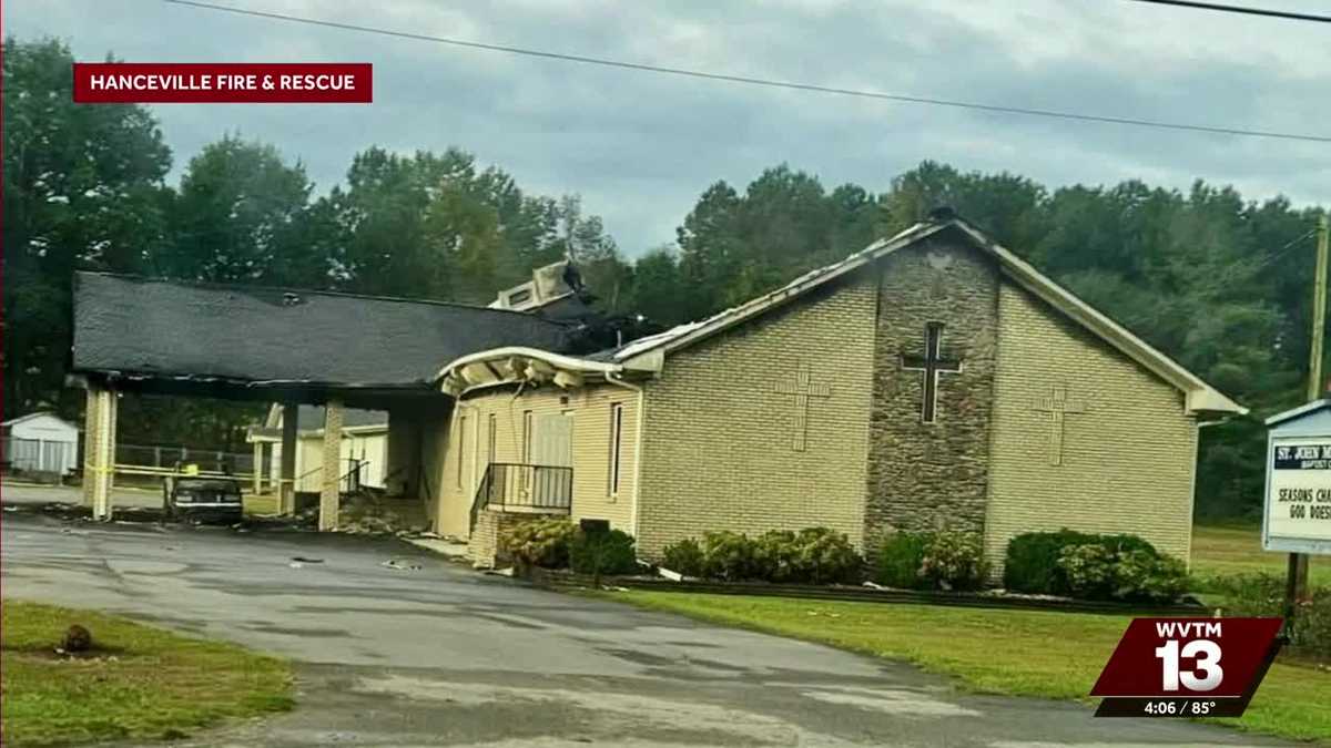 Fire damages St. John's Missionary Baptist Church in Hanceville - WVTM