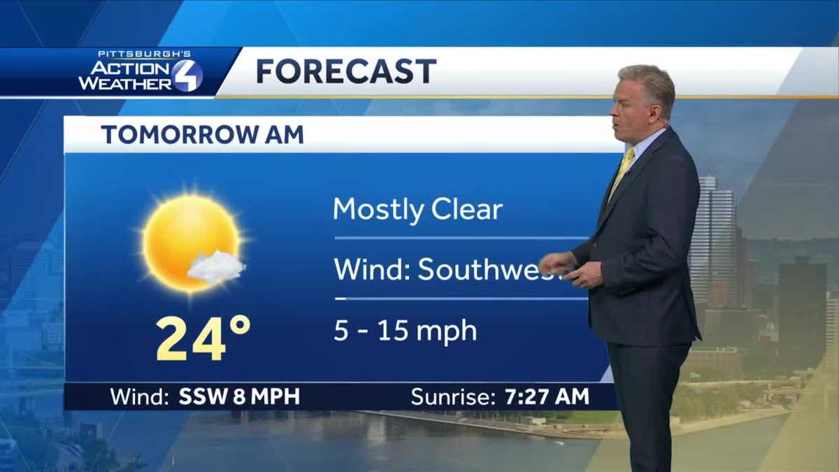 Mostly sunny and cold on Thursday