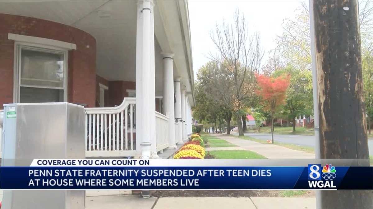 Penn State suspends fraternity after teen dies at offcampus house
