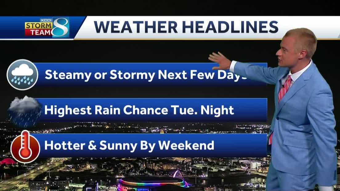 Des Moines weather: Warm and humid with storms chances through mid-week